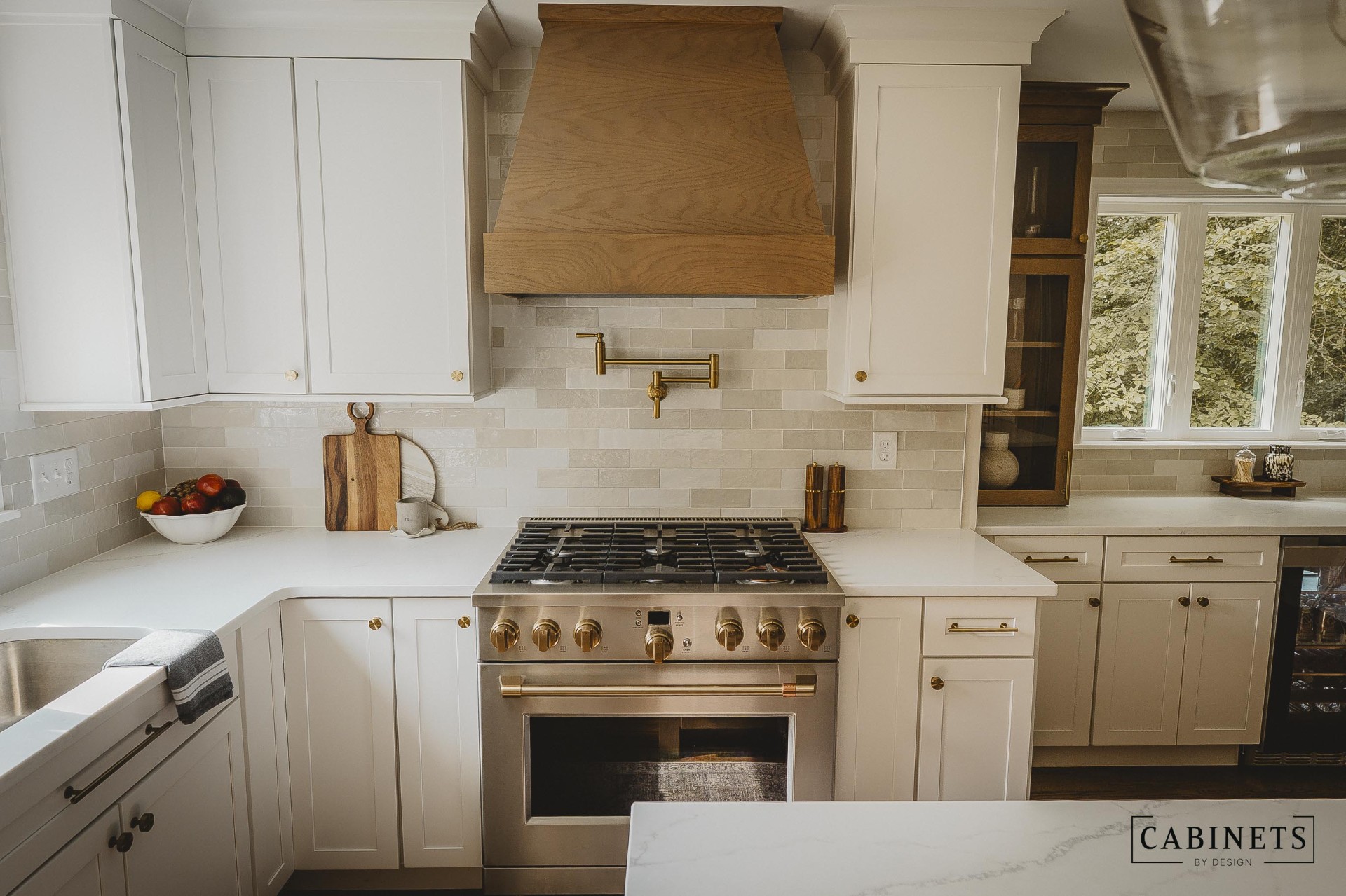 Hollis NH kitchen after remodel with semi-custom cabinetry